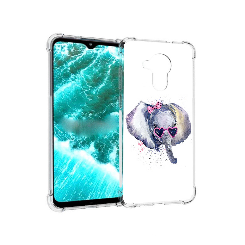 

Чехол MyPads Tocco для Nokia C30 слоник в очках (PT227054.117.608), Прозрачный, Tocco