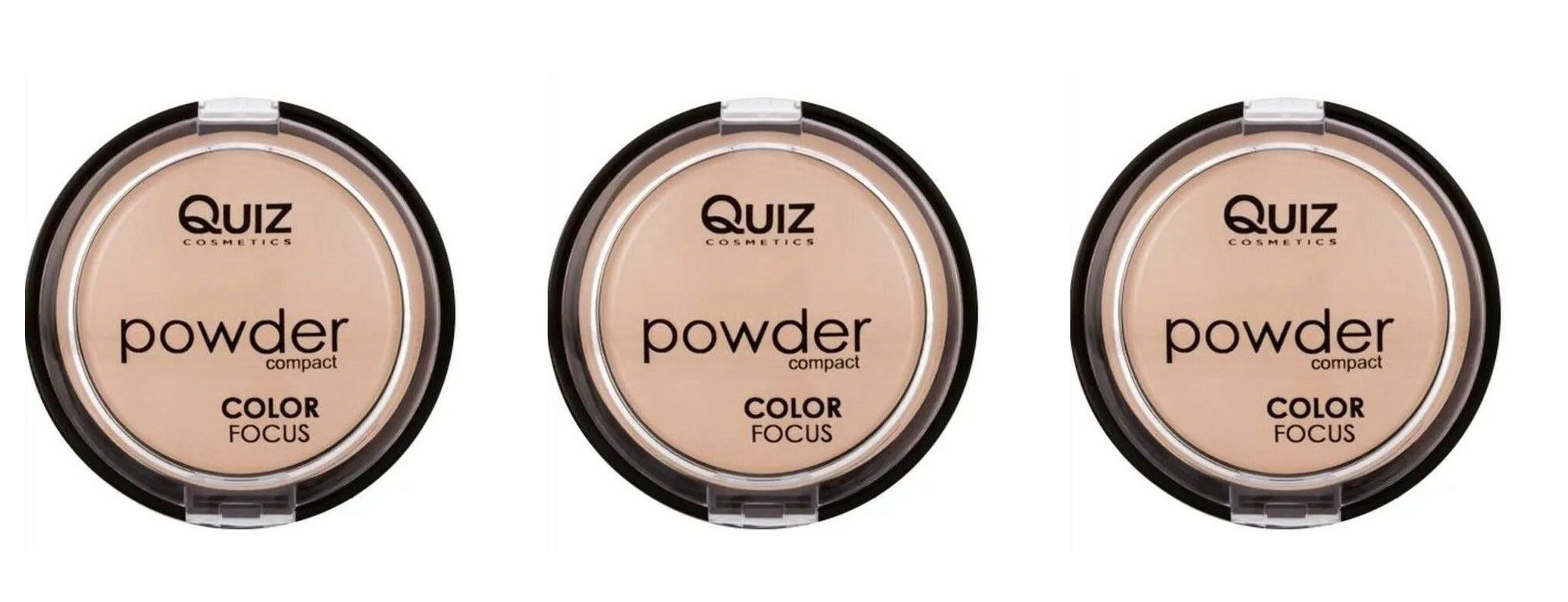 Пудра компактная Quiz cosmetics, Powder Focus, Color 60, 3 шт пудра mac cosmetics studio fix powder plus foundation тон nw20 15 г