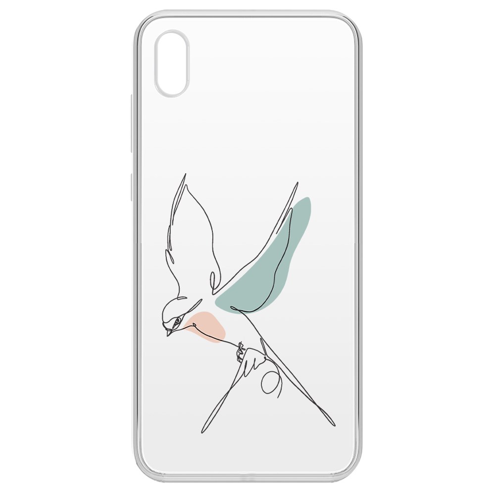 фото Чехол-накладка krutoff clear case полет для huawei y5 (2019)