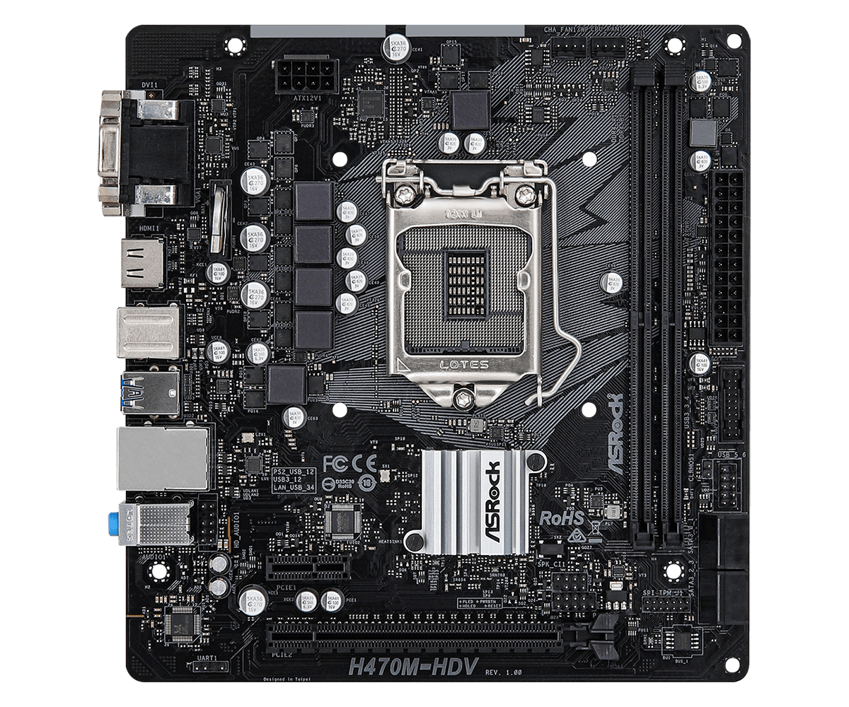 

Материнская плата ASRock H470M-HDV, H470M-HDV