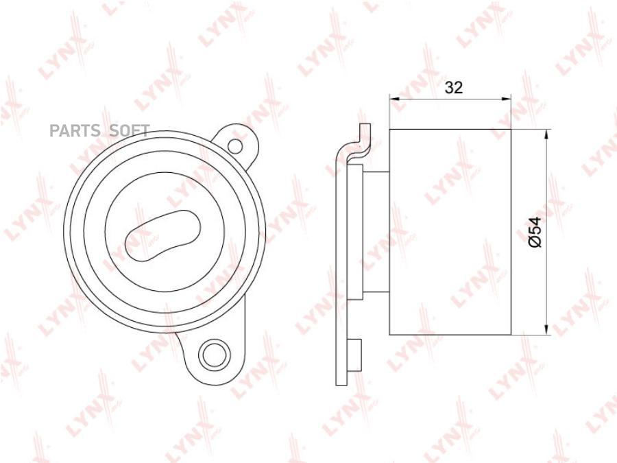 

LYNXAUTO Ролик натяжной ремня ГРМ 1шт