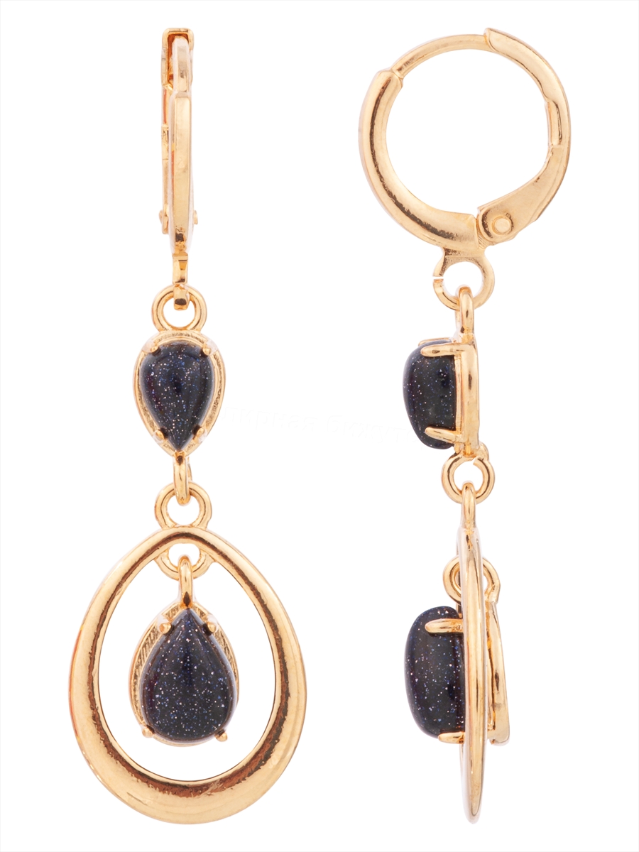 

Серьги из ювелирного сплава Lotus Jewelry 3043E-01bs, авантюрин, 3043E-01bs