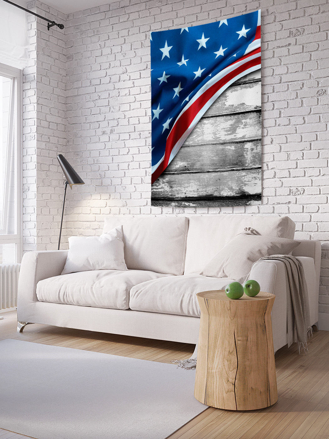

Вертикальное фотопанно на стену JoyArty Флаг Америки 150x200 см, Флаг Америки