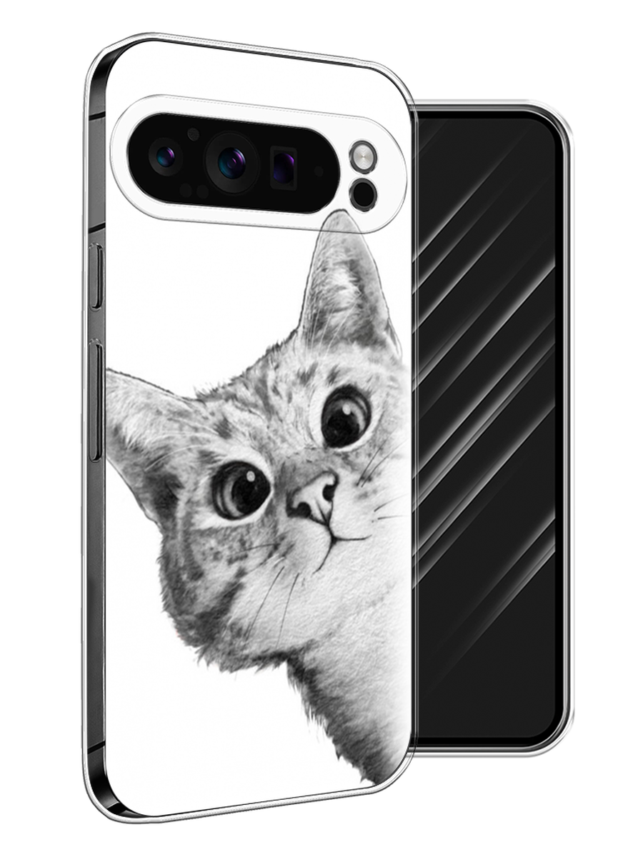 

Чехол Awog на Google Pixel 9 Pro "Кот рисунок черно-белый", Черный, 272050-1