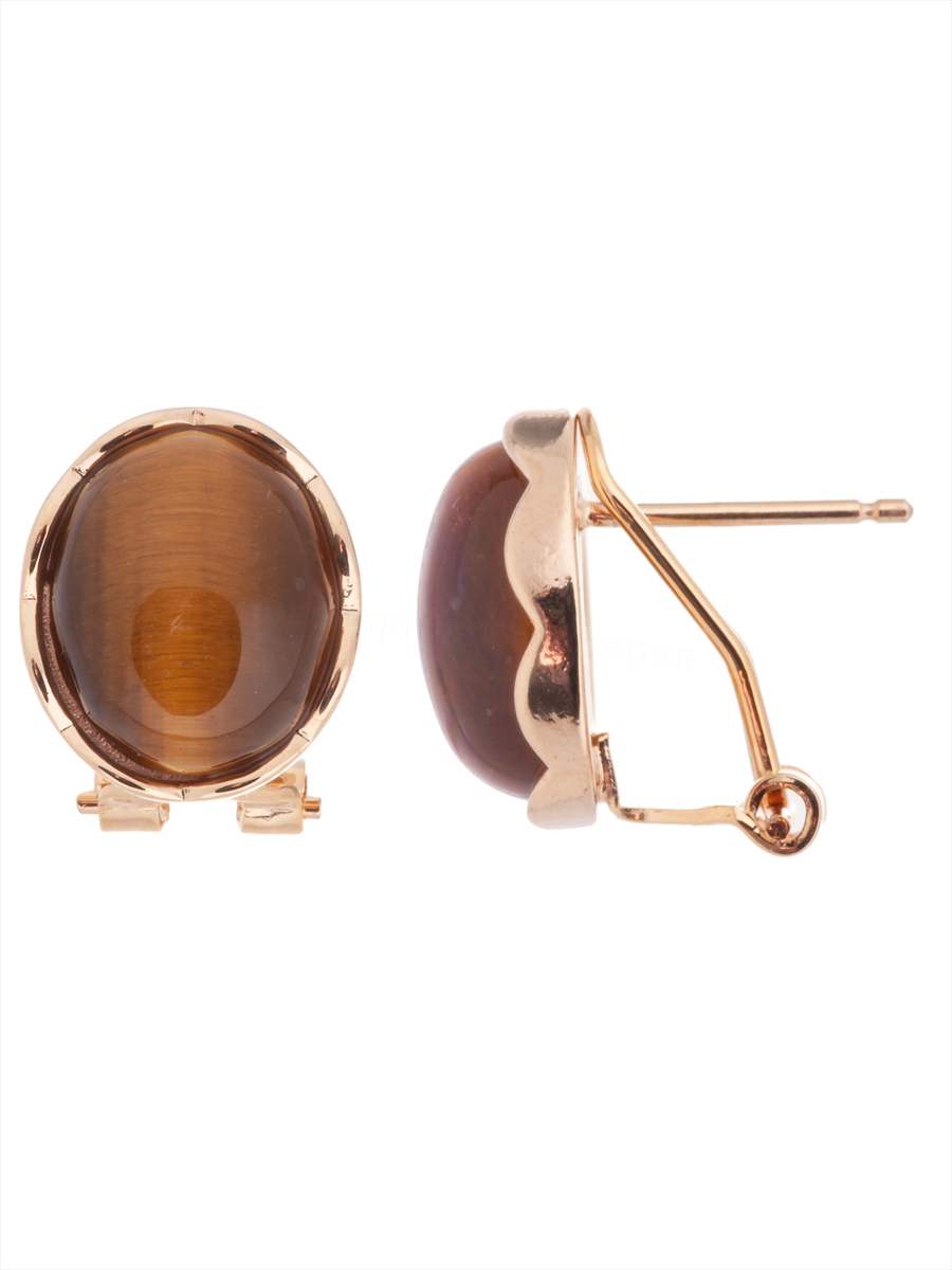 

Серьги из ювелирного сплава Lotus Jewelry 3044E-14ti, тигровый глаз, 3044E-14ti