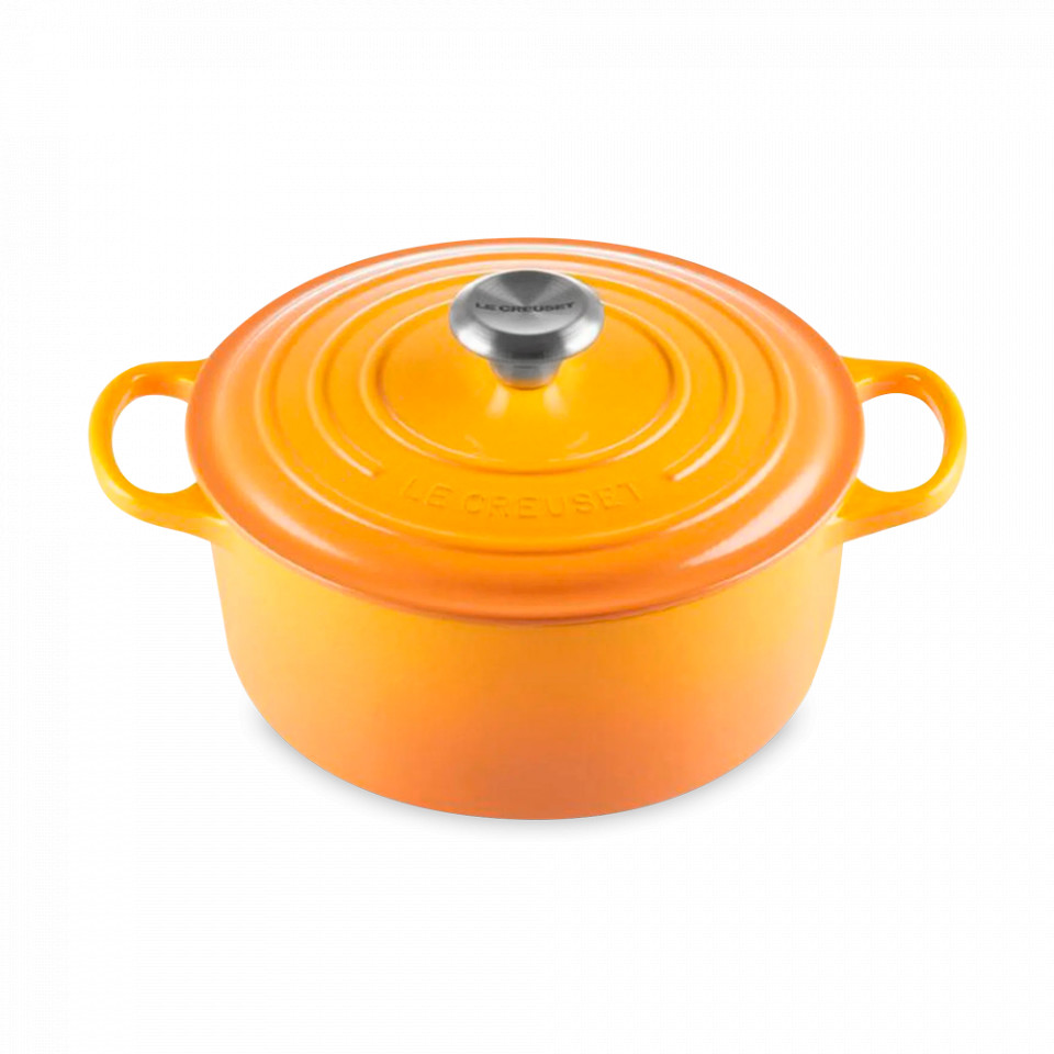 Кастрюля LE CREUSET Nectar 42 л 24 см чугун оранжевый