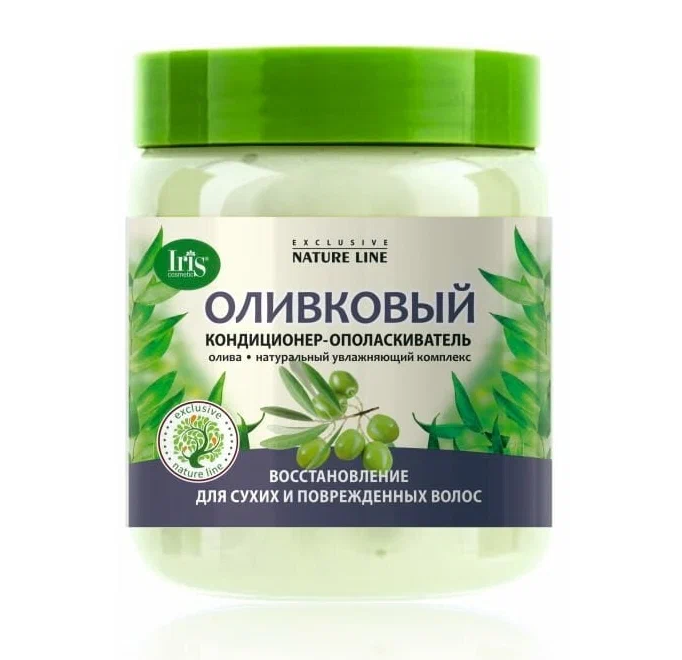 Кондиционер-ополаскиватель IRIS, EXCLUSIVE NATURE LINE, Оливковый, банка, 500 мл