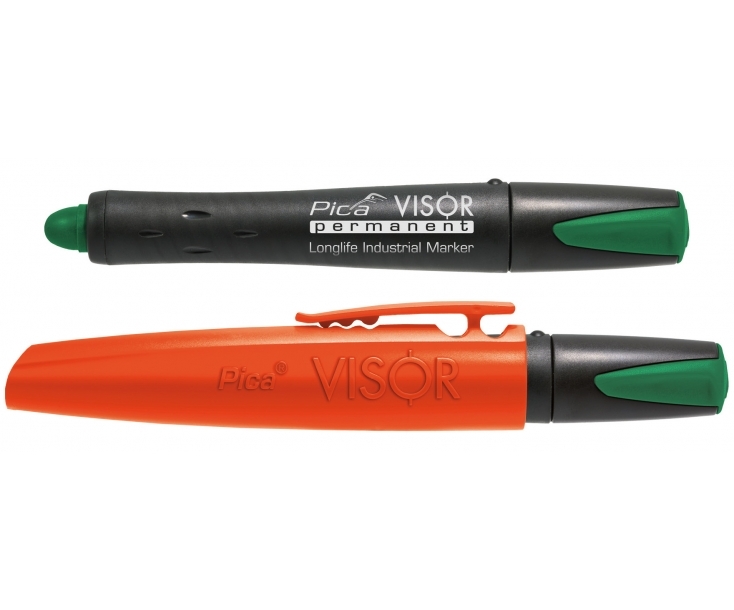 Строительный маркер перманентный многоразового использования зёленый PICA VISOR 990/36 маркер для электриков artline 0 4 1 0 мм electricians marker оранжевый ekpelft 197