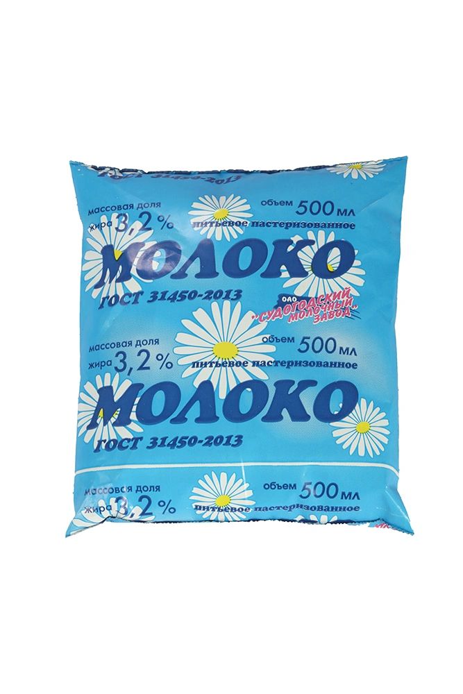 

Молоко 3,2% пастеризованное 500 мл Саткинский молочный завод