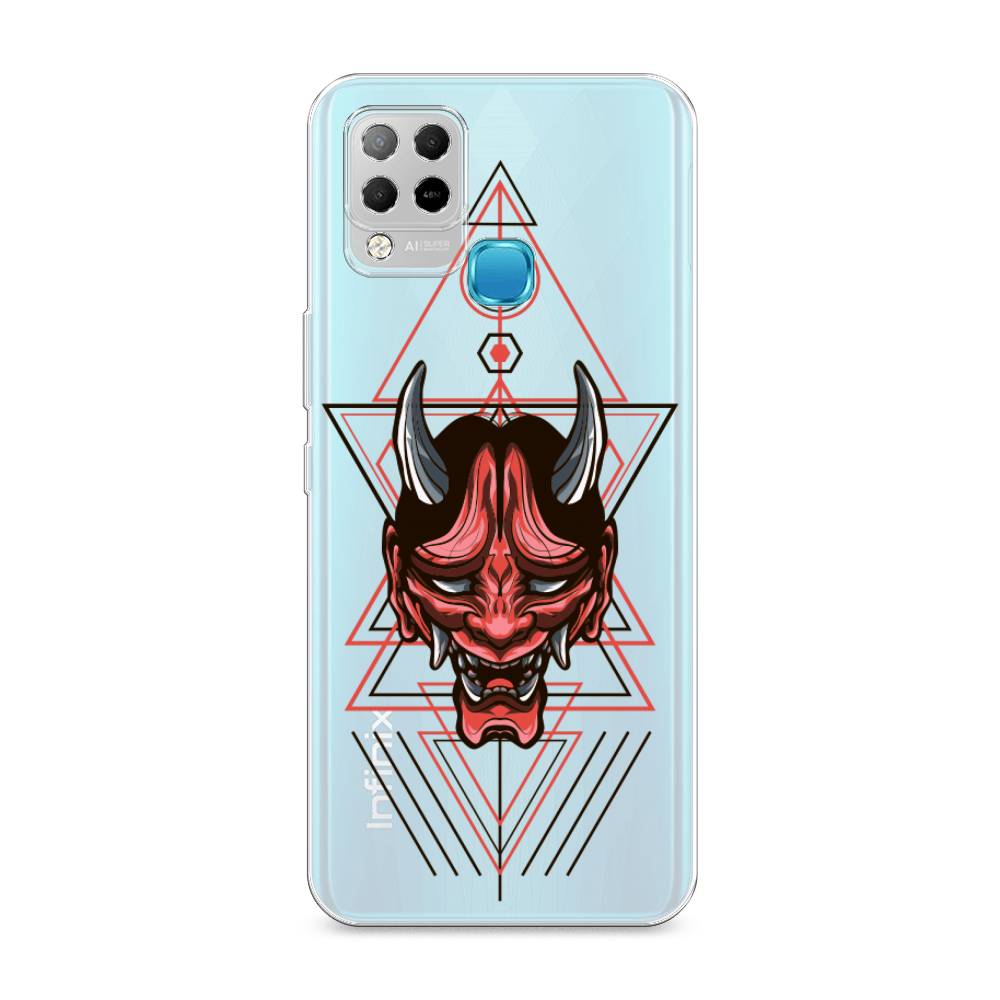 

Чехол на Infinix HOT 10S "Hanya Oni mask", Серый;красный;черный, 3100250-4
