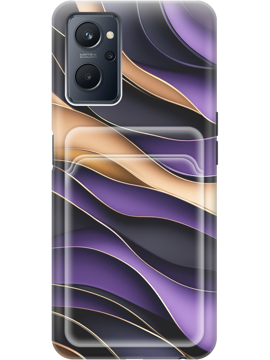 

Силиконовый чехол на Realme 9i с принтом "Сиреневые волны" с карманом для карты, Прозрачный;фиолетовый;черный, 740189431