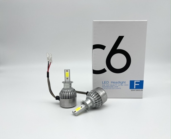 фото Led лампы c6 3800lm-6000k-36w/h3 (со встроенным вентилятором) nobrand