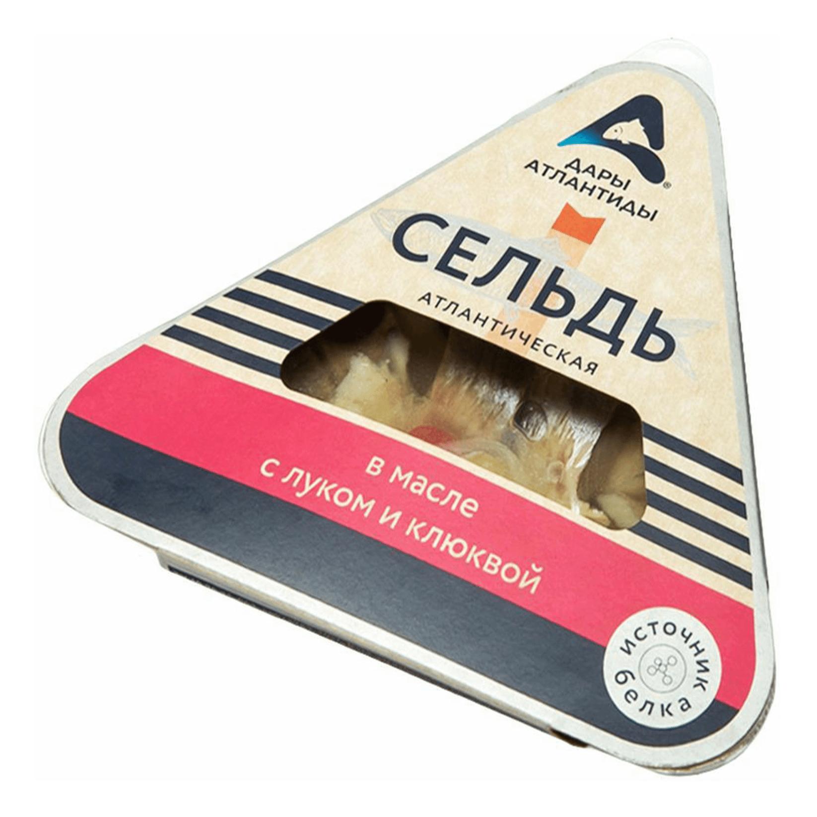 

Сельдь маринованная Дары Атлантиды кусочки филе в масле с луком и клюквой 120 г