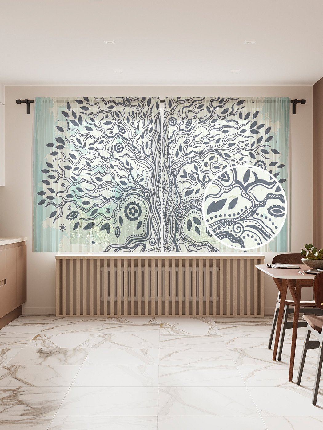 

Фототюль JoyArty "Заполоняющее дерево" 145x180см, 2 полотна, лента, 50 крючков, Заполоняющее дерево