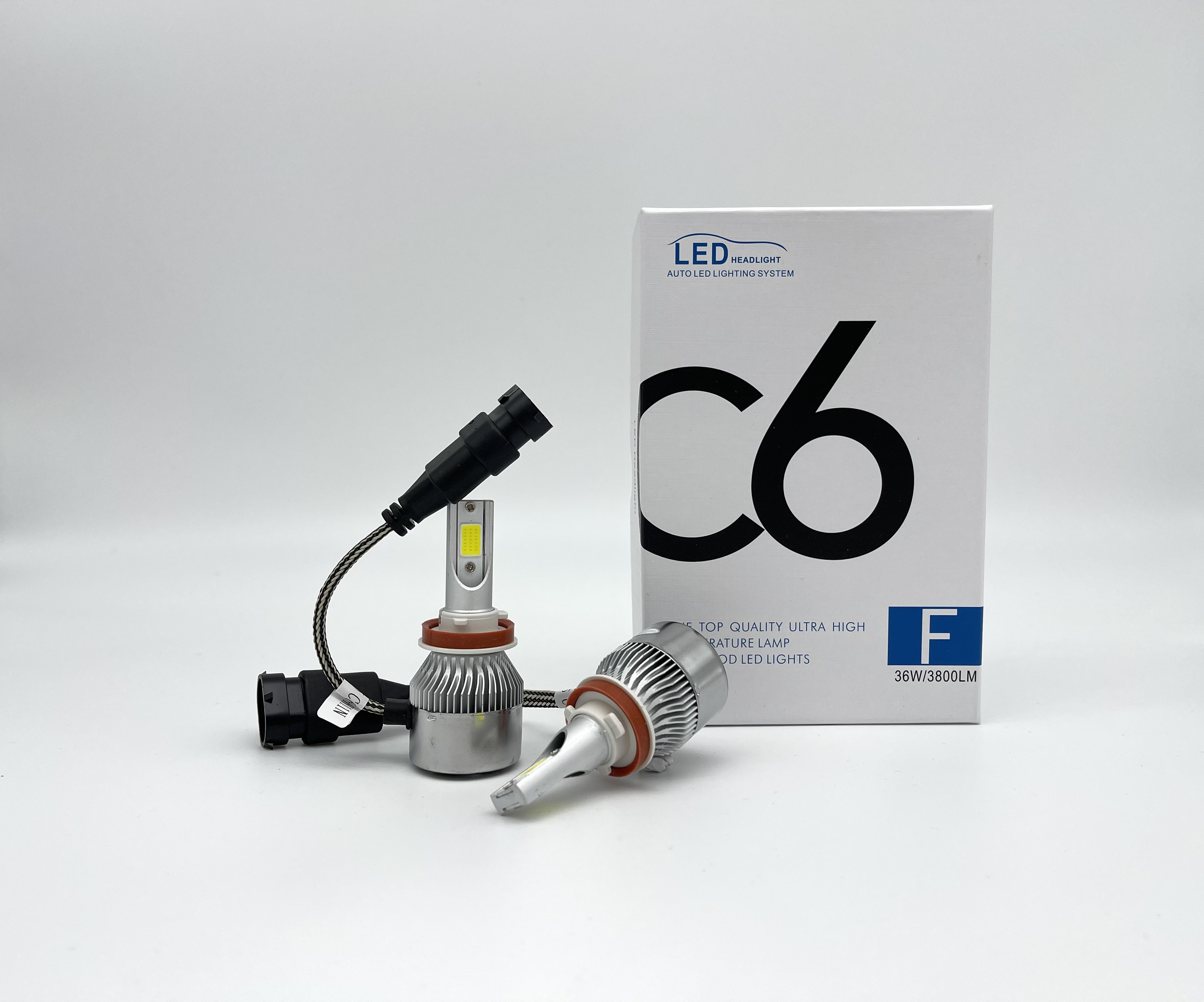 

LED лампы C6 3800LM-6000K-36W/H11 (со встроенным вентилятором)