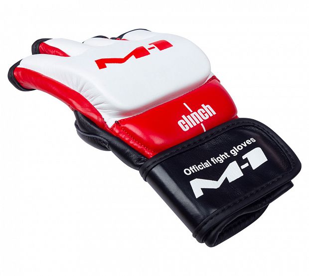 Перчатки для смешанных единоборств Clinch M1 Global Official бело-красно-чёрные, размер XL