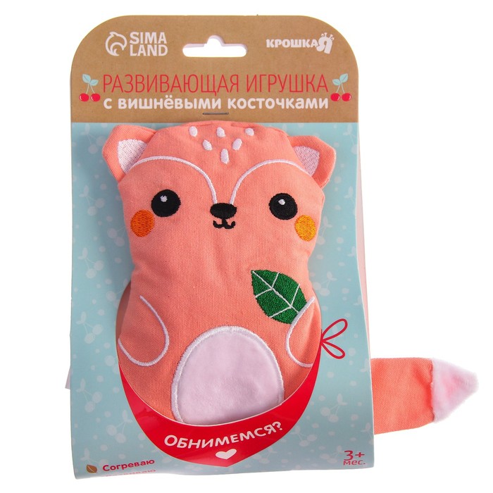 

Развивающая игрушка с вишнёвыми косточками "Лисичка"
