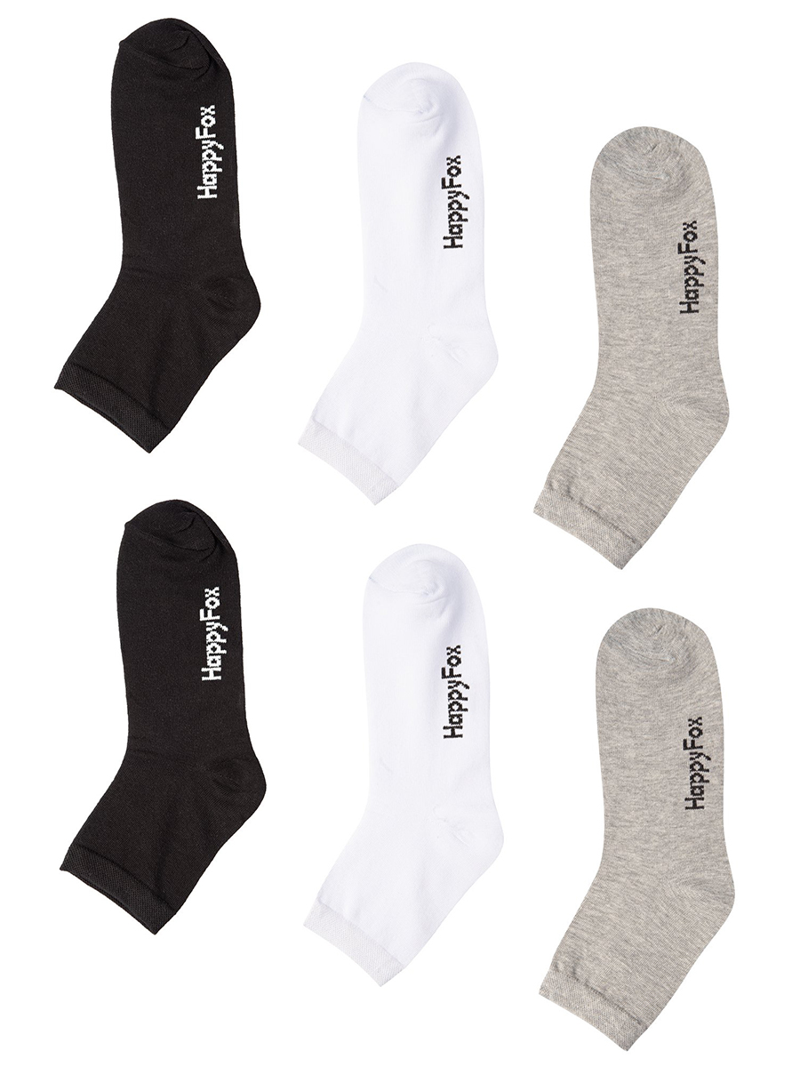 Комплект носков женских HappyFox HFET3002NK разноцветных 23-25, 6 пар