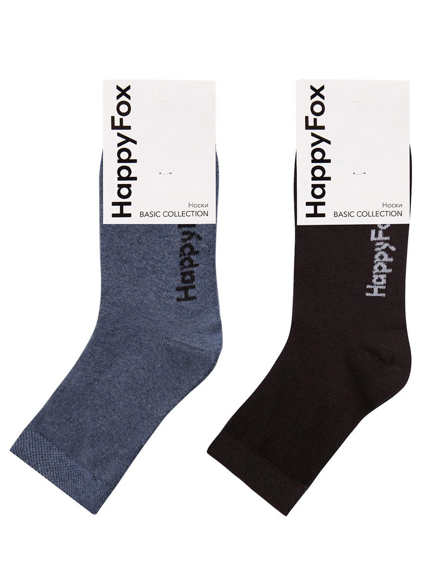 Комплект носков женских HappyFox HFET7002NB разноцветных 23-25, 2 пары