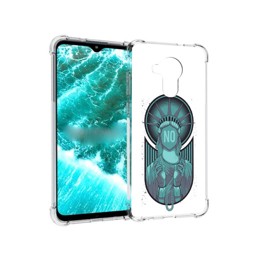 

Чехол MyPads Tocco для Nokia C30 статуя свободы зеленый (PT227054.117.623), Прозрачный, Tocco