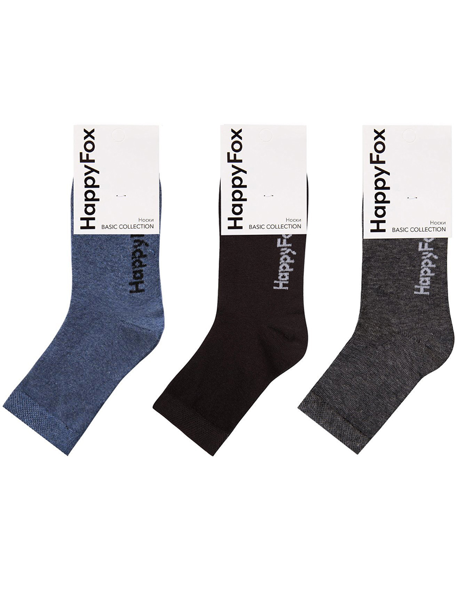 

Комплект носков женских HappyFox HFET7002NB разноцветных 25-27, 2 пары, Черный;синий;серый, HFET7002NB