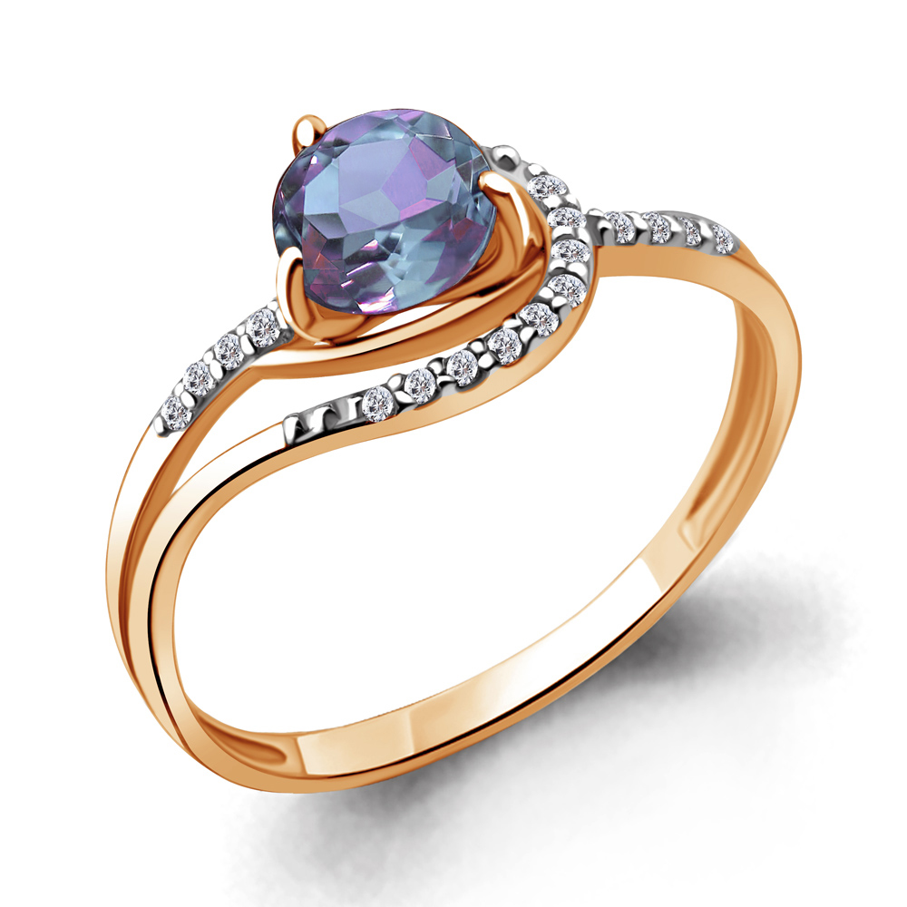 

Кольцо из серебра с алекситом р. , Aquamarine 6541825А_925_з, 6541825А_925_з