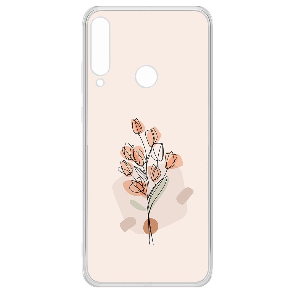 

Чехол-накладка Krutoff Clear Case Букет тюльпанов для Huawei Y6P, Прозрачный