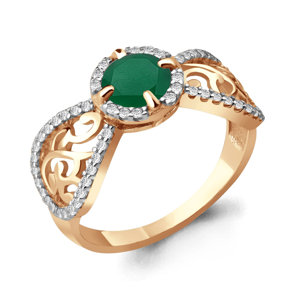 

Кольцо из серебра с агатом р. , Aquamarine 6544809А_925_з, 6544809А_925_з