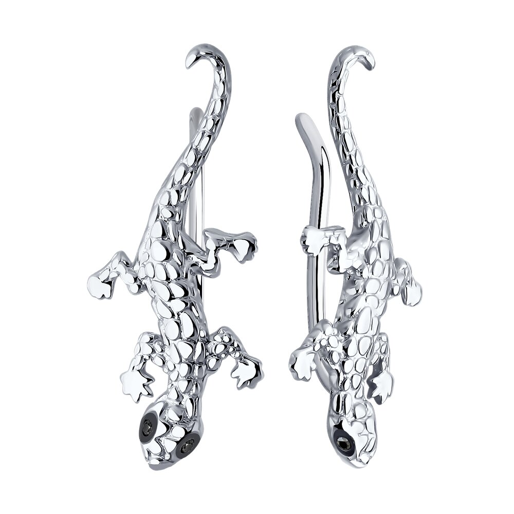 

Серьги клаймберы из серебра SOKOLOV 94026647, фианит, 94026647