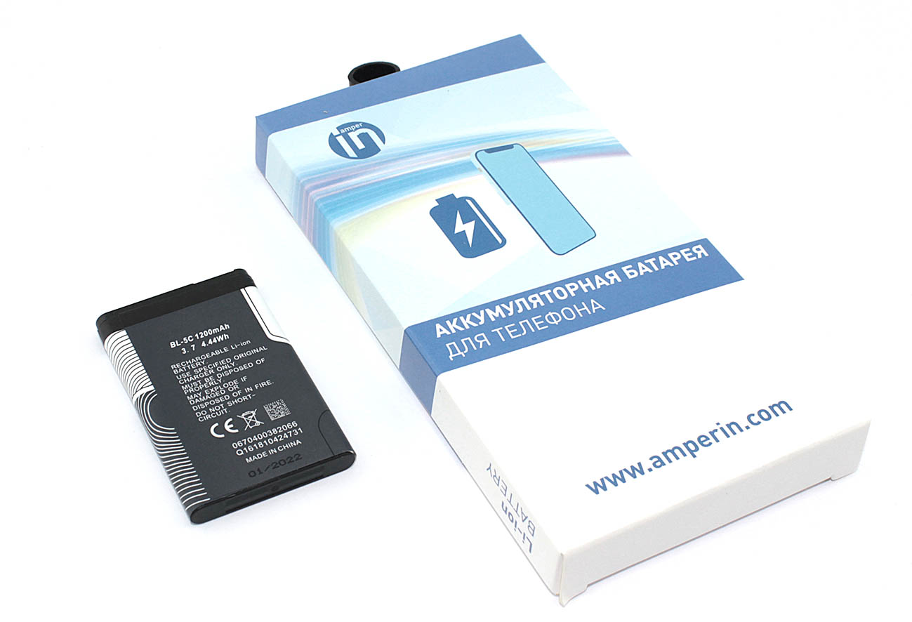 

Аккумулятор Amperin для Nokia 1100/130/130 (BL-5C) 1200mAh