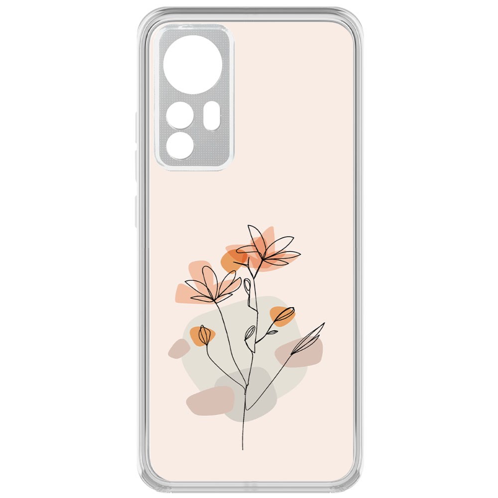 

Чехол-накладка Krutoff Clear Case Ромашки для Xiaomi 12X, Прозрачный