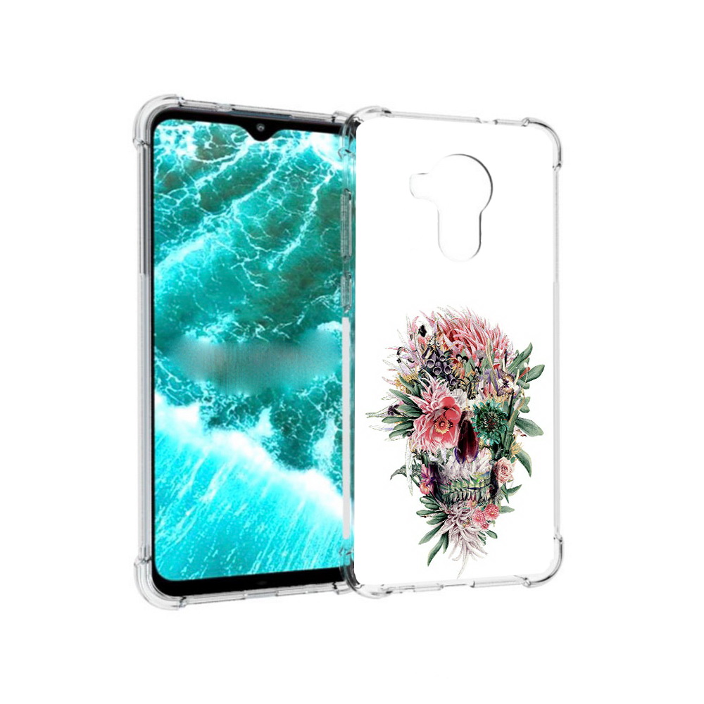 

Чехол MyPads Tocco для Nokia C30 череп из цветов (PT227054.117.677), Прозрачный, Tocco