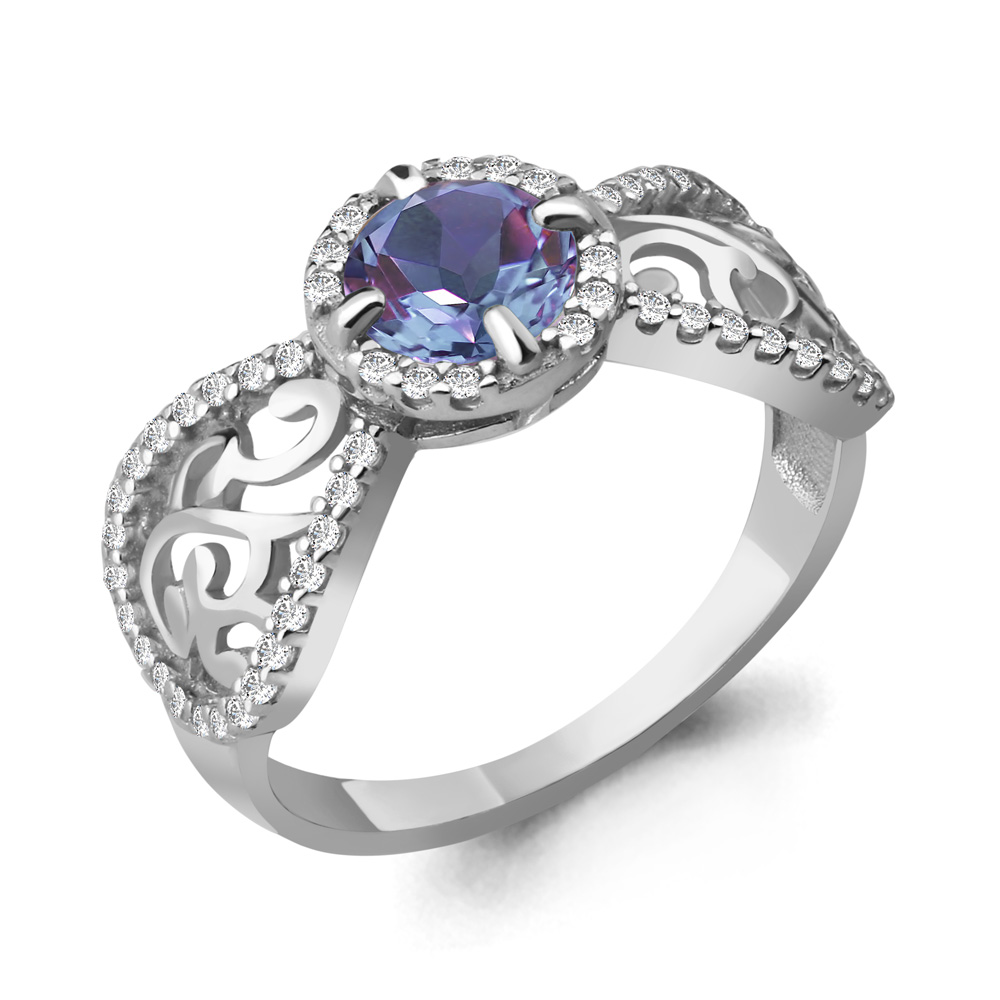 

Кольцо из серебра с алекситом р. , Aquamarine 6544825А_925_р, 6544825А_925_р
