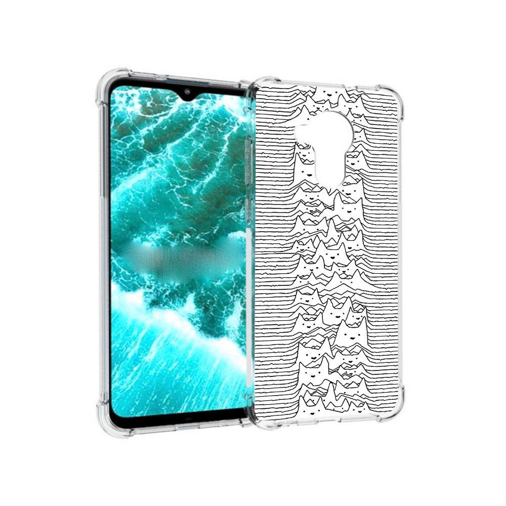 

Чехол MyPads Tocco для Nokia C30 черно белые коты 3D (PT227054.117.682), Прозрачный, Tocco