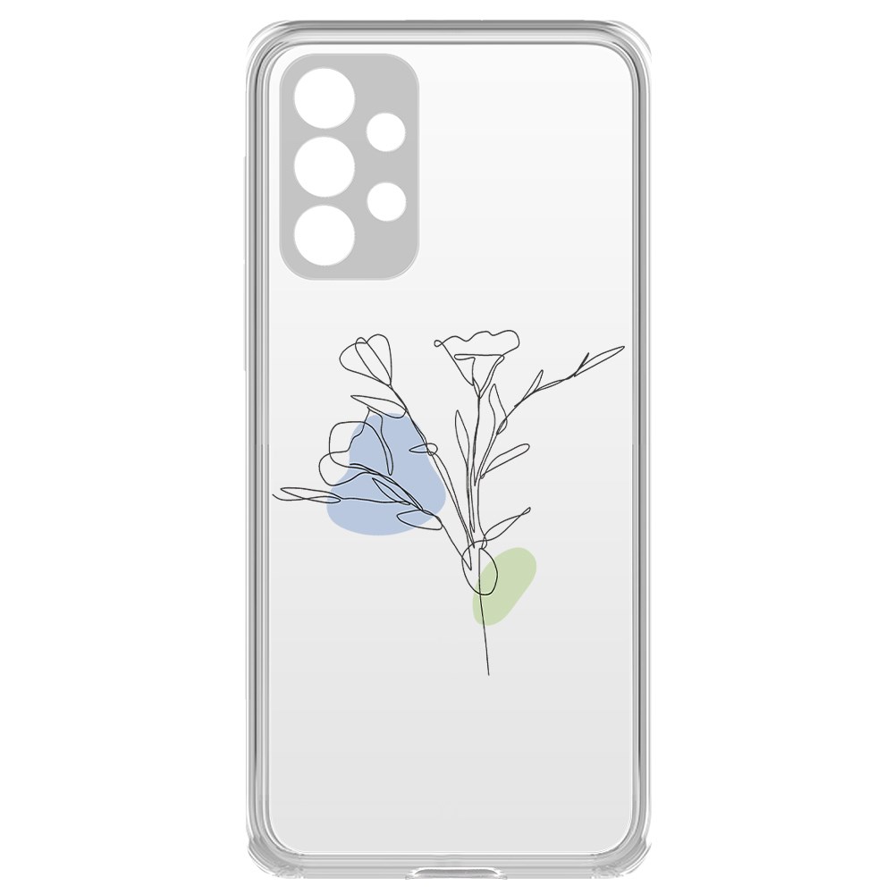 фото Чехол-накладка krutoff clear case эустома для samsung galaxy a73 5g (a736)