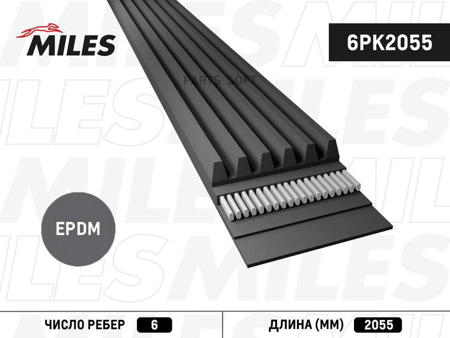 

MILES Ремень поликлиновой 6PK2055 1шт