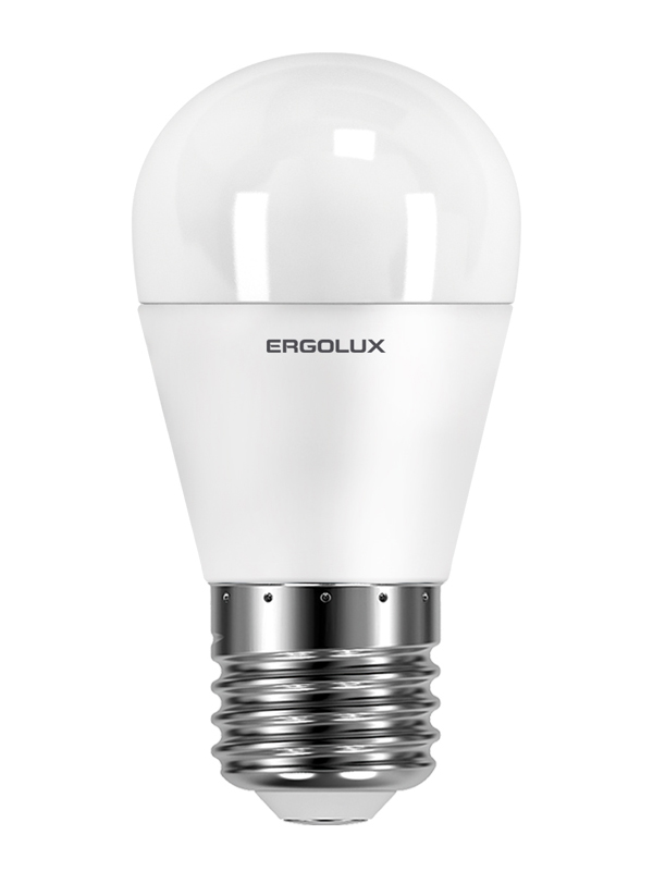 фото Лампочка ergolux e27 9w 220v 6500k 875lm led-g45-9w-e27-6k 13178 universal