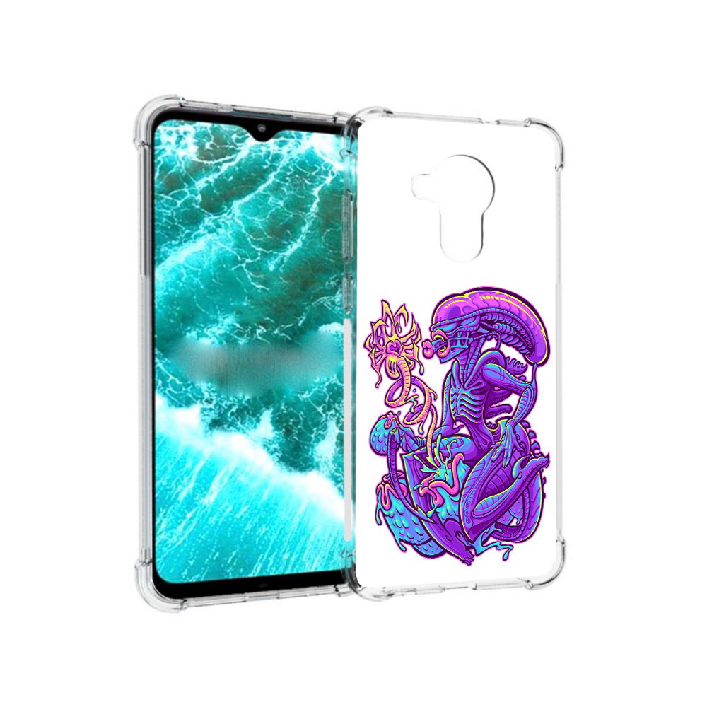 

Чехол MyPads Tocco для Nokia C30 чужой фиолетовый цвет (PT227054.117.693), Прозрачный, Tocco
