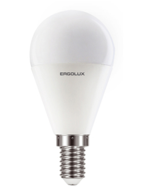 фото Лампочка ergolux e14 11w 220v 6500k 1070lm led-g45-11w-e14-6k 13629 ultraflash