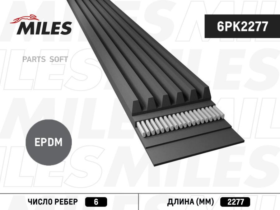 

MILES Ремень поликлиновой 6PK2277 1шт