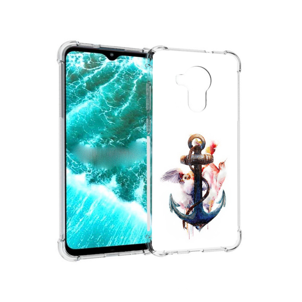 

Чехол MyPads Tocco для Nokia C30 якорь с птицами (PT227054.117.703), Прозрачный, Tocco