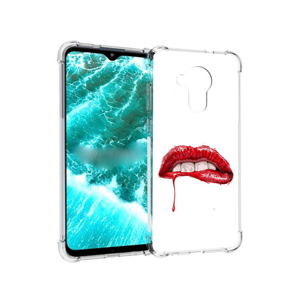 

Чехол MyPads Tocco для Nokia C30 яркие красные губы (PT227054.117.706), Прозрачный, Tocco
