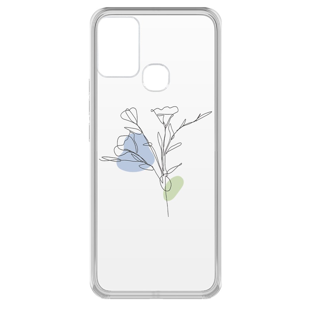 фото Чехол-накладка krutoff clear case эустома для infinix hot 10 play