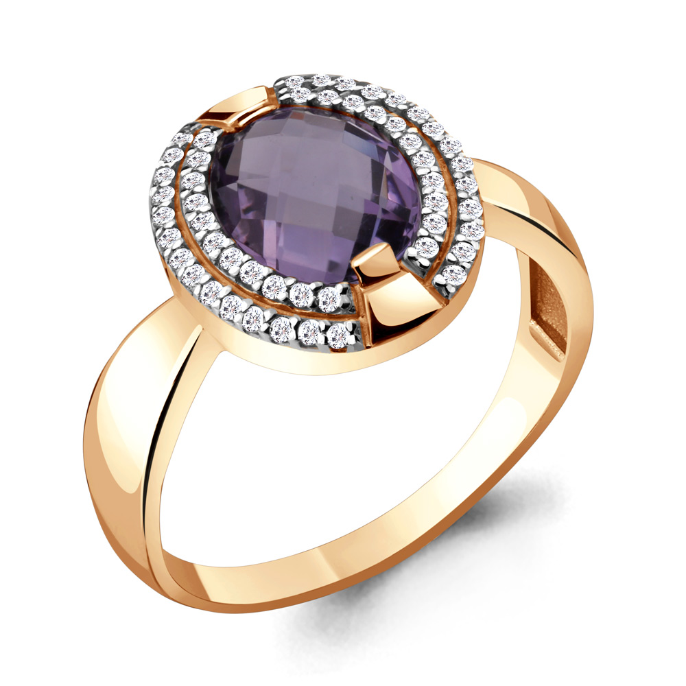 

Кольцо из серебра с аметистом р. , Aquamarine 6546904А_925_з, 6546904А_925_з