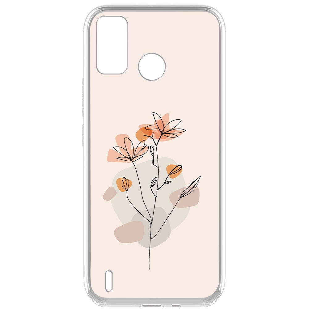 

Чехол-накладка Krutoff Clear Case Ромашки для Tecno Spark 6 Go