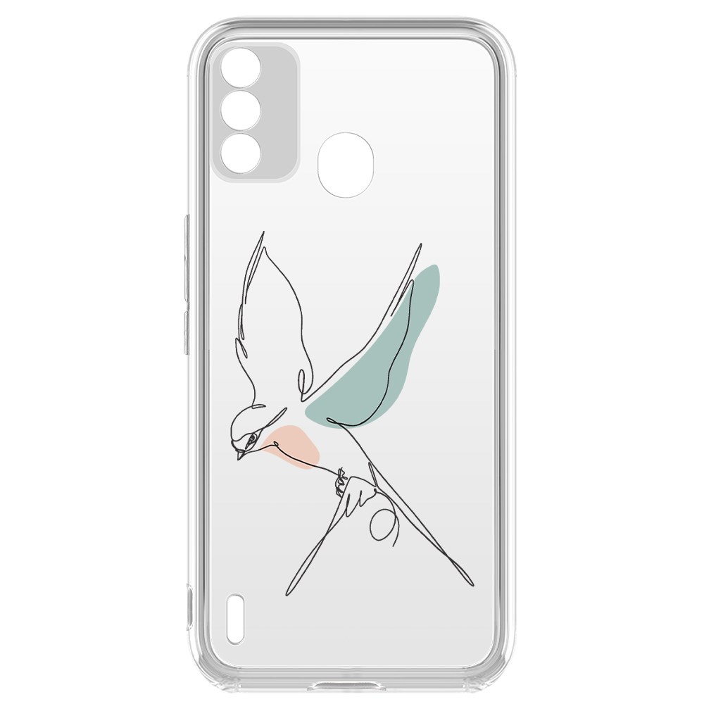 фото Чехол-накладка krutoff clear case полет для itel a48
