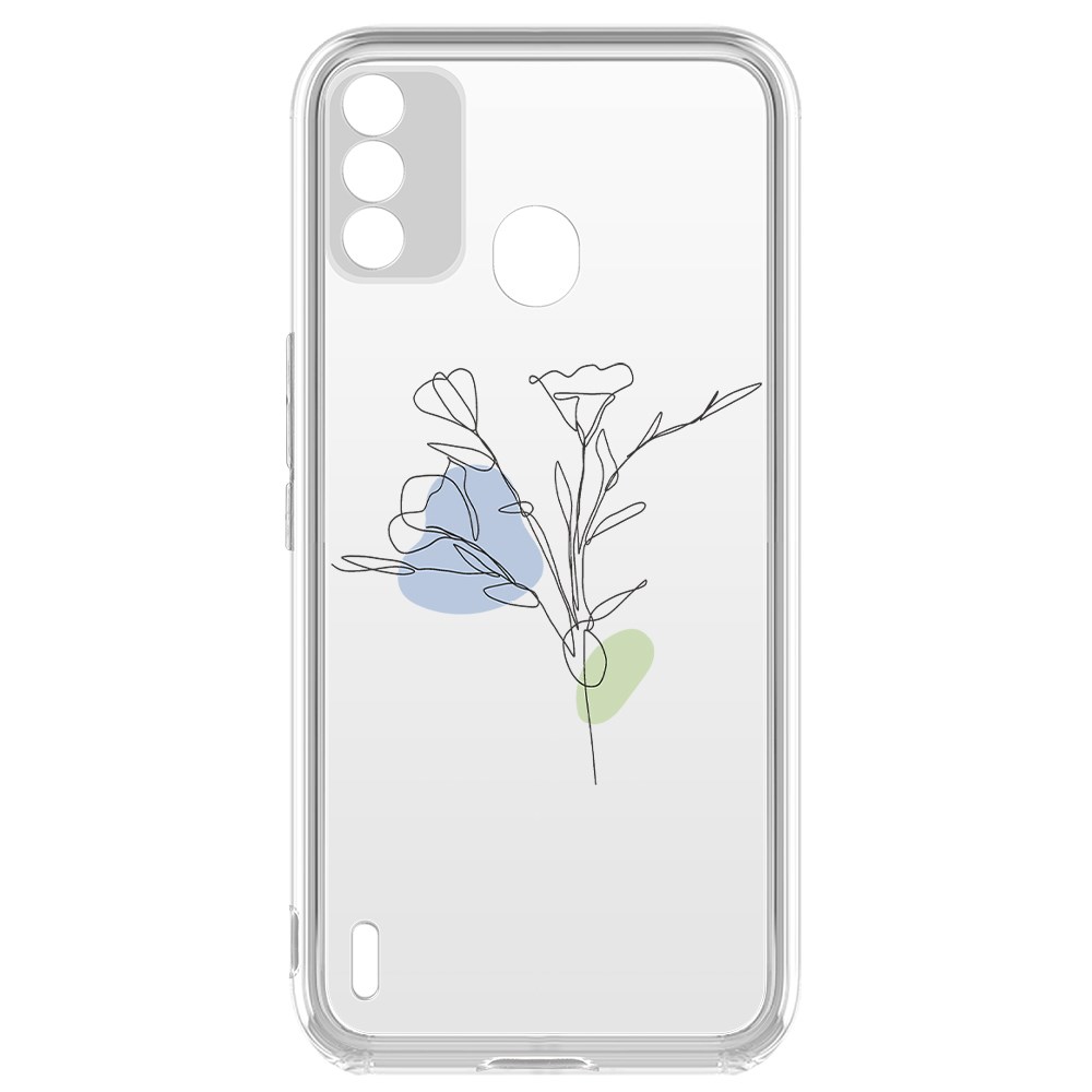 

Чехол-накладка Krutoff Clear Case Эустома для ITEL A48, Прозрачный