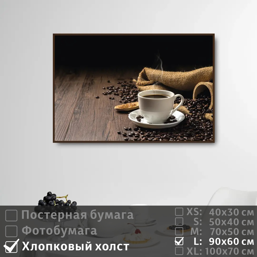 

Постер на холсте ПолиЦентр Утро в уютной кофейне 90х60 см, УтроВУютнойКофейне