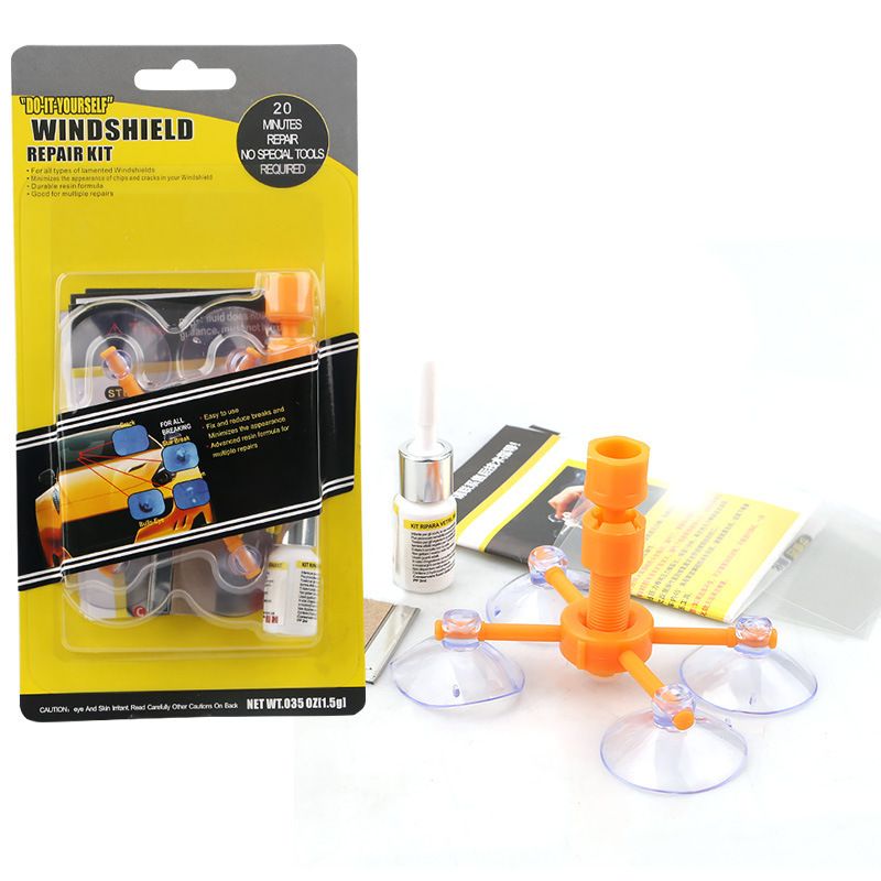 Комплект для ремонта лобового стекла автомобиля MejiCar Windshield Repair Kit,клей от скол