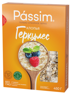

Хлопья Passim геркулес средний размер 450 г